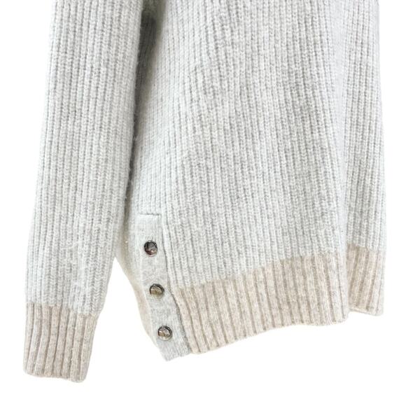 BAILEY 44 Two-Toned Soft Ribbed Mock Neck Sweater w/ Side Snaps Size XS - Picture 3 of 8